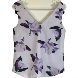 Banana Republic Floral Print Tank Top Sz XS Petite